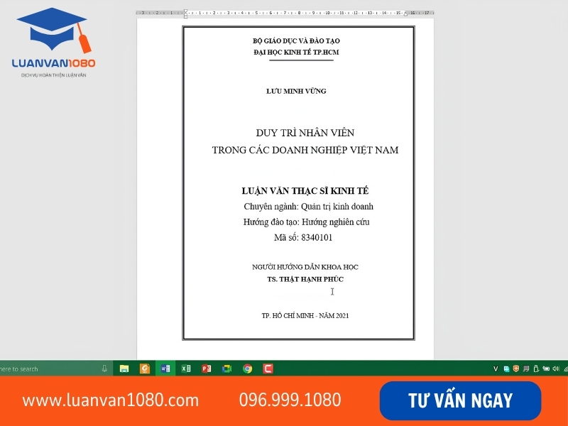 Cách trình bày bìa luận văn tốt nghiệp đúng chuẩn