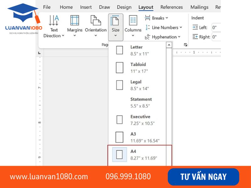 Chọn đúng khổ giấy A4 trong tiểu luận và văn bản học thuật theo quy định 