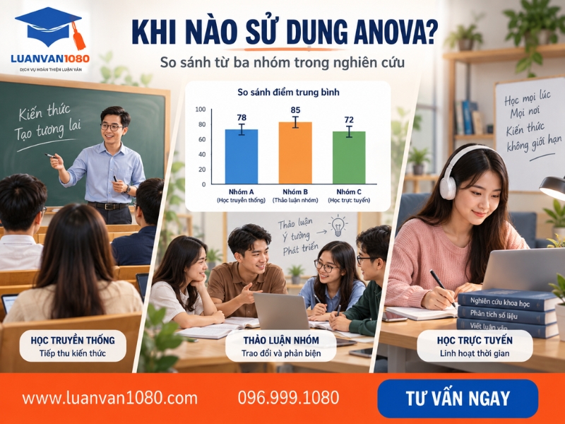 Khi nào nên sử dụng phân tích phương sai ANOVA?