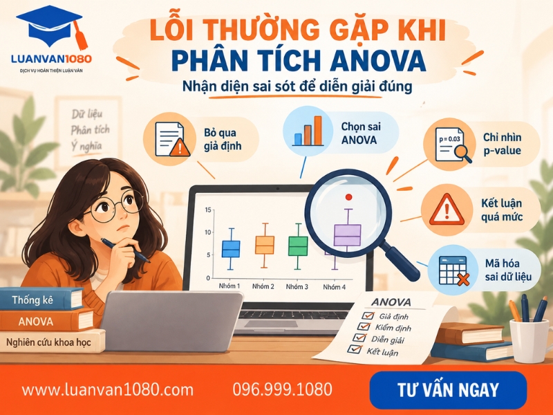 Một số lỗi thường gặp khi phân tích phương sai ANOVA