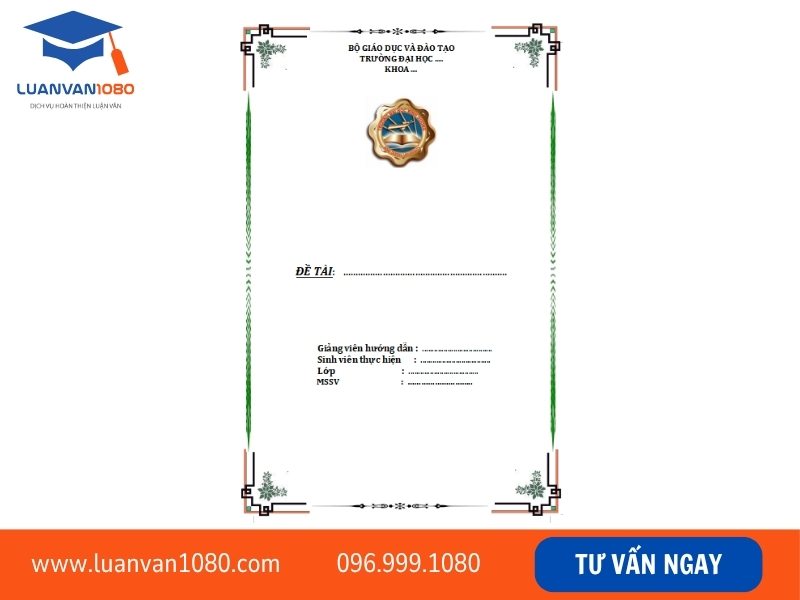 Mẫu bìa luận văn tốt nghiệp đẹp 2