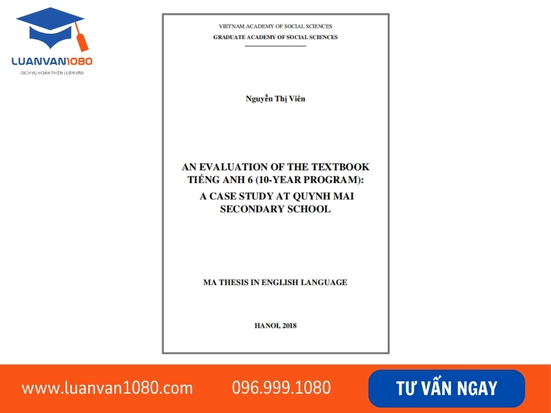 Mẫu đề cương luận văn thạc sĩ tiếng Anh