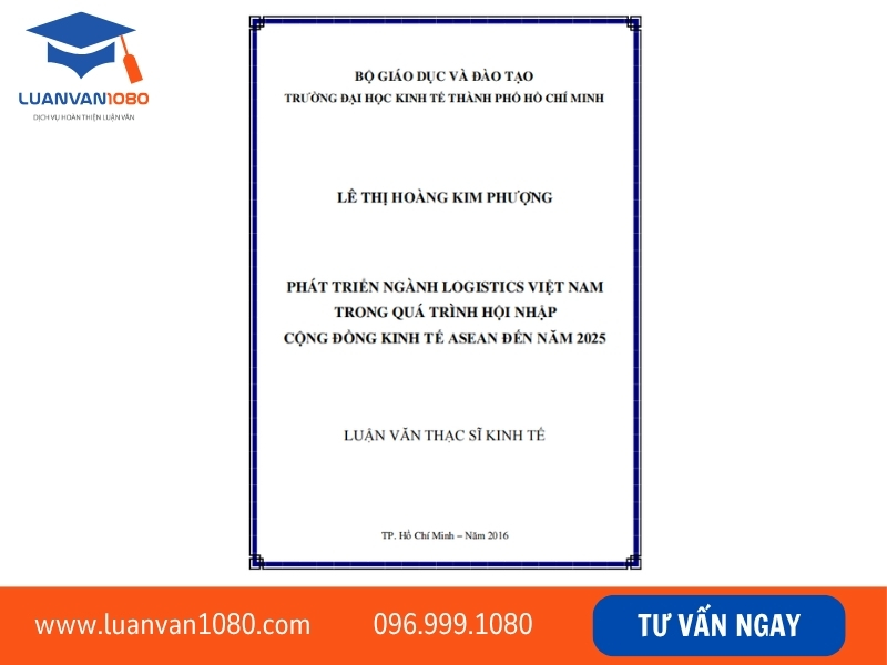 Mẫu luận văn logistic nên tham khảo