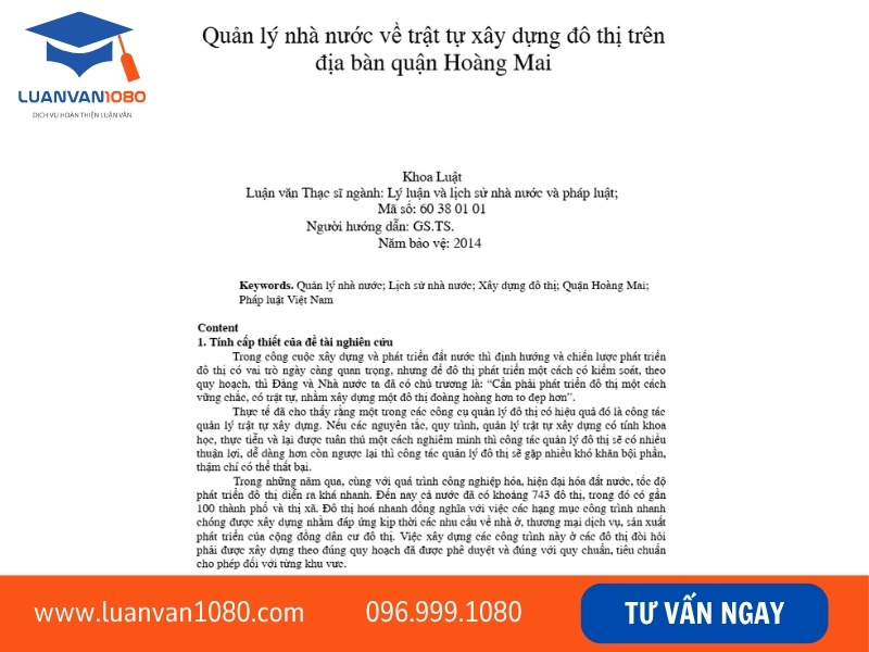 Mẫu luận văn quản lý nhà nước về an ninh trật tự đạt điểm tuyệt đối