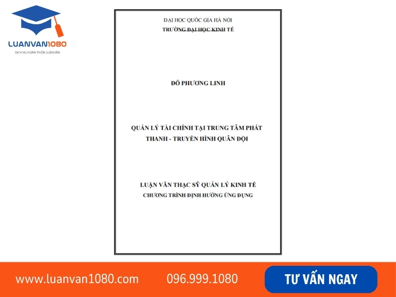 Mẫu luận văn thạc sĩ quản lý kinh tế tài chính hot nhất