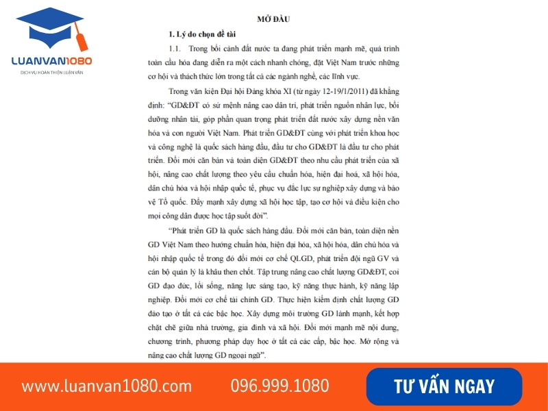 Mẫu luận văn tốt nghiệp chuyên ngành giáo dục mầm non hay và đạt điểm cao