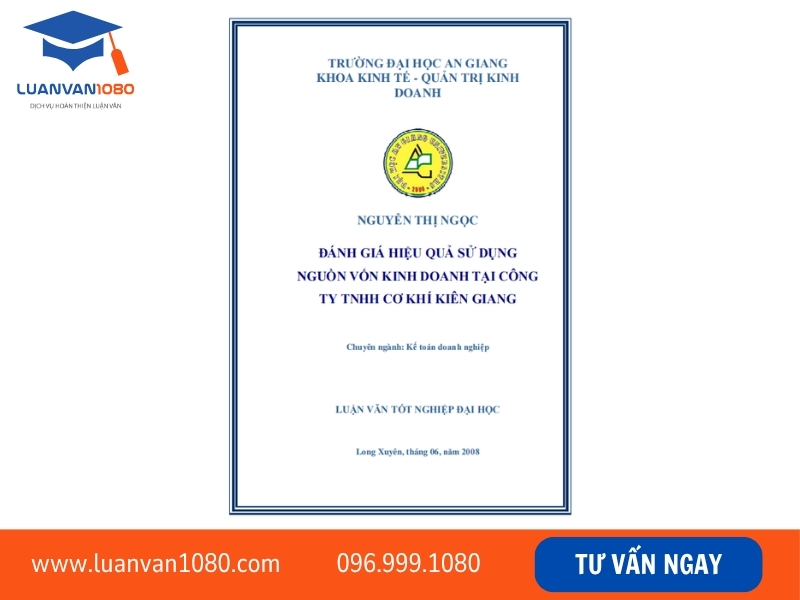 Mẫu luận văn tốt nghiệp đại học ngành kế toán doanh nghiệp