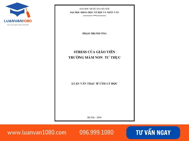 Mẫu luận văn tốt nghiệp ngành tâm lý học 2