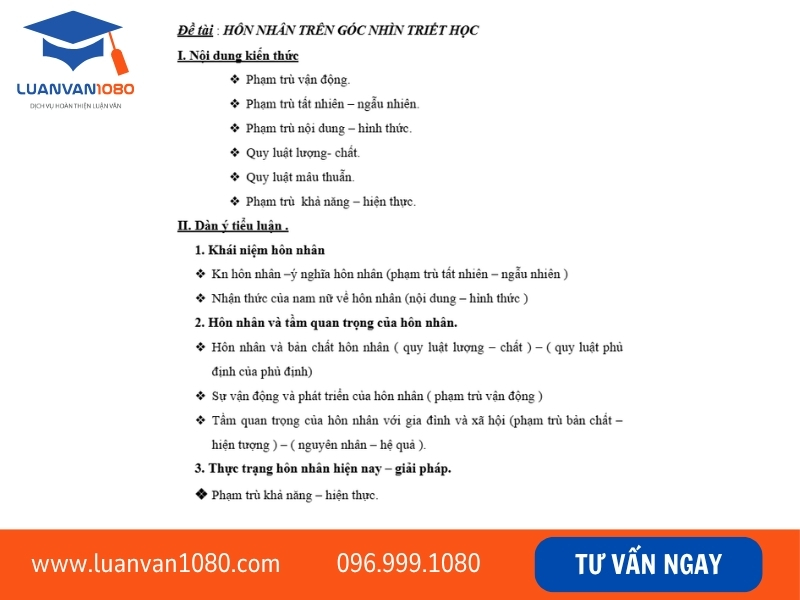 Bài mẫu tiểu luận về hôn nhân trên góc nhìn triết học