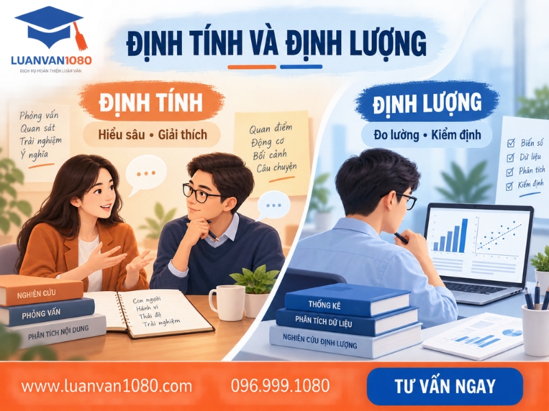 Phân biệt định tính cùng định lượng