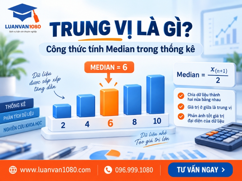 Trung vị là gì? Công thức tính median trong thống kê