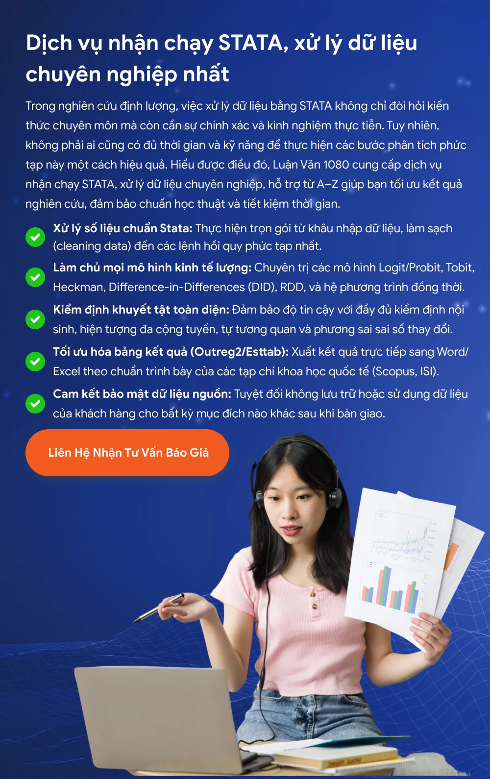 Dịch vụ nhận chạy STATA, xử lý dữ liệu chuyên nghiệp nhất