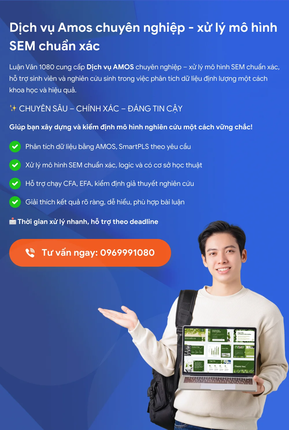 Dịch vụ Amos chuyên nghiệp – xử lý mô hình SEM chuẩn xác