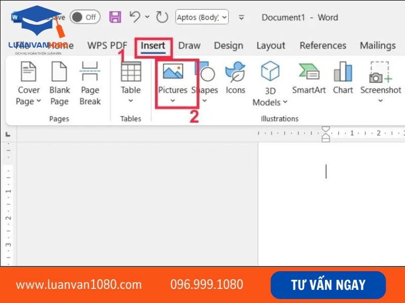 Cách chèn logo và bố cục trang bìa tiểu luận IUH