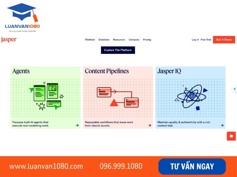 công cụ ai viết luận văn jasper