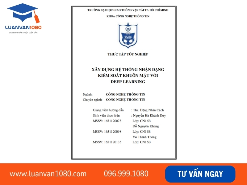 Tổng hợp mẫu luận văn công nghệ thông tin tham khảo