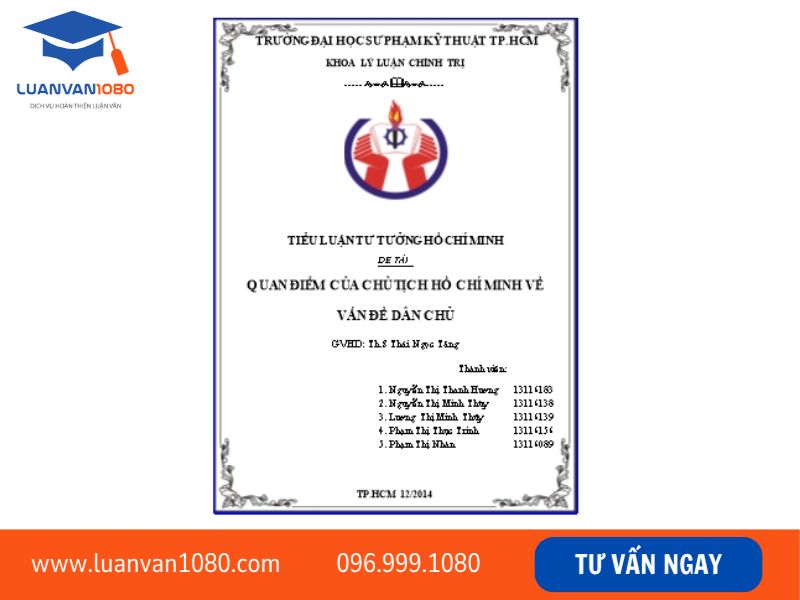 Mẫu đề tài tiểu luận tư tưởng Hồ Chí Minh