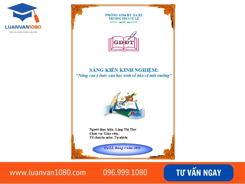Mẫu bìa SKKN đẹp 2