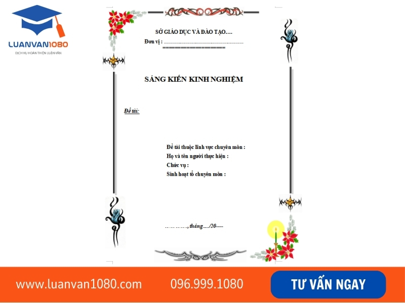 Mẫu bìa SKKN đẹp 3