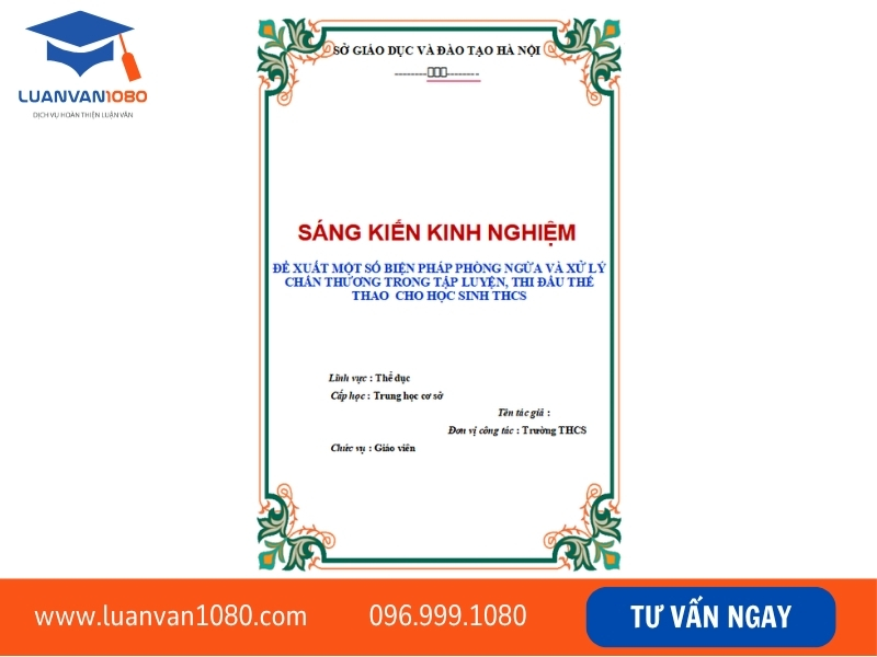 Mẫu bìa SKKN file word 4