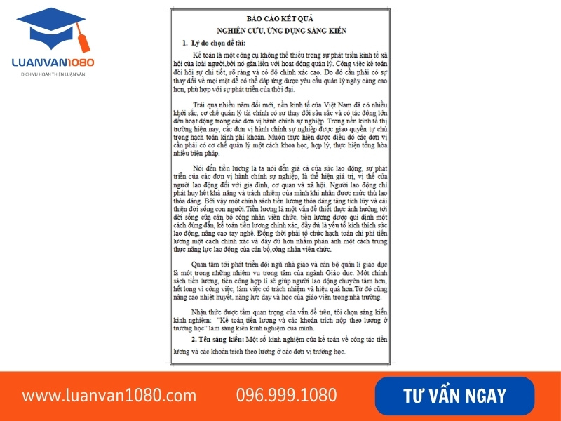 mẫu sáng kiến kinh nghiệm kế toán trường học hay tiêu biểu