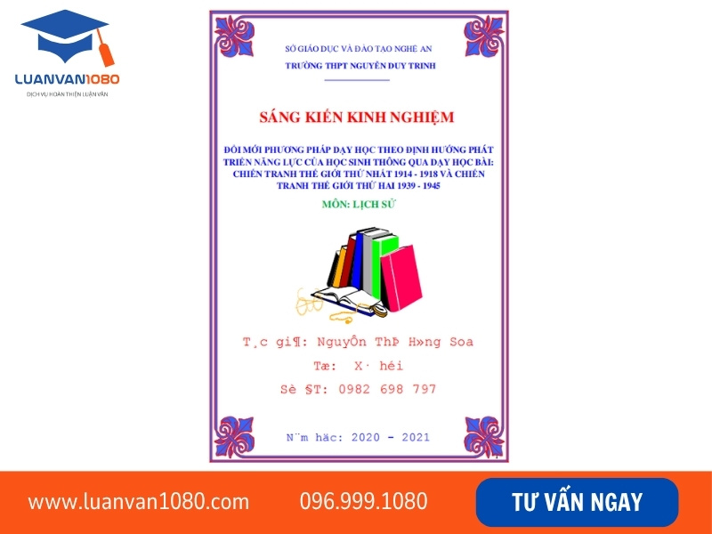 sáng kiến kinh nghiệm môn lịch sử THPT theo khối lớp
