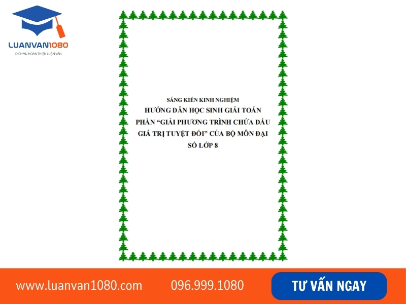 Sáng kiến kinh nghiệm Toán 8 phần Đại số