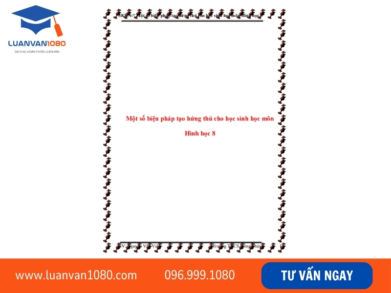 Sáng kiến kinh nghiệm Toán 8 phần Hình học