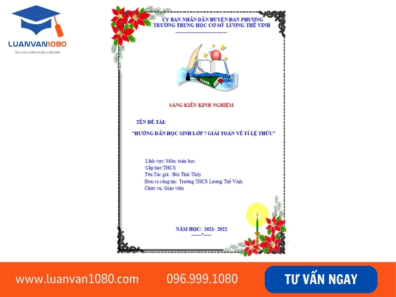 Mẫu sáng kiến kinh nghiệm toán THCS lớp 7