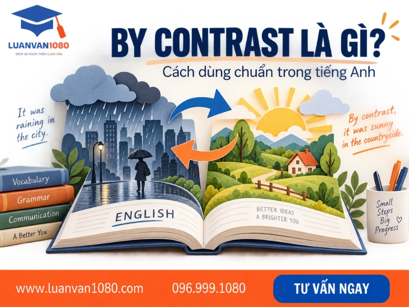 By contrast là gì? Cách dùng chuẩn trong tiếng Anh
