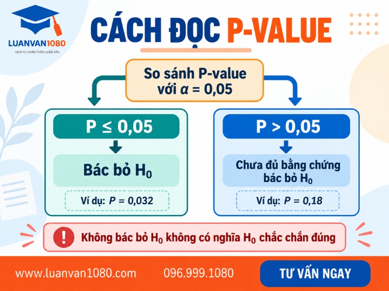 Cách đọc và diễn giải kết quả p-value