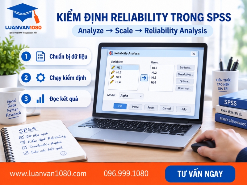 Cách kiểm định reliability trong SPSS