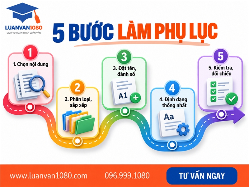 Cách làm phụ lục tiểu luận từng bước