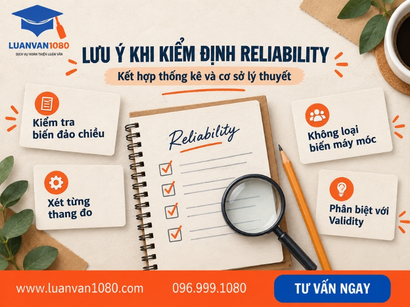 Một số lưu ý khi kiểm định reliability trong luận văn, khóa luận