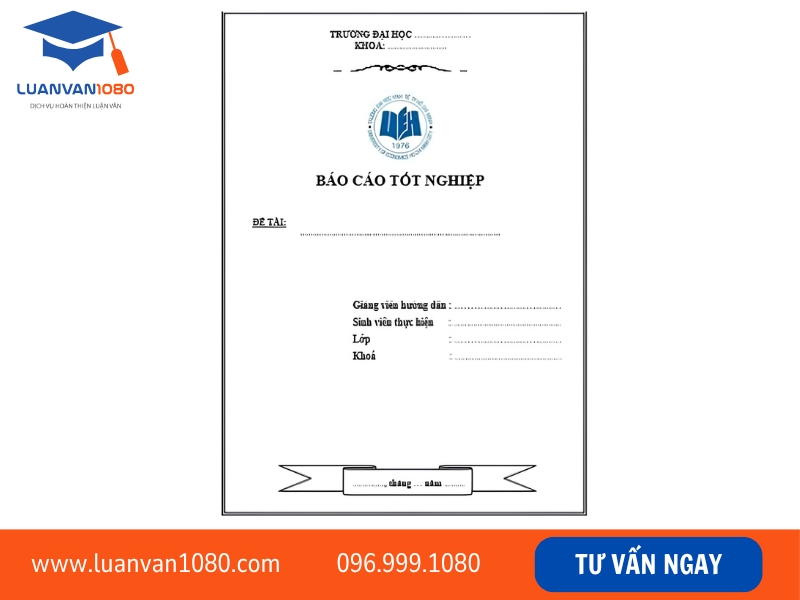 Mẫu bìa báo cáo thực tập đơn giản 1