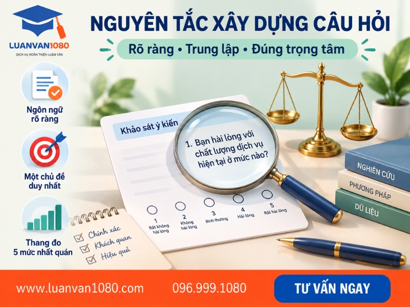 Nguyên tắc xây dựng câu hỏi rõ ràng, không thiên vị