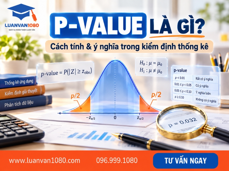 P-value là gì? Cách tính và ý nghĩa trong kiểm định thống kê
