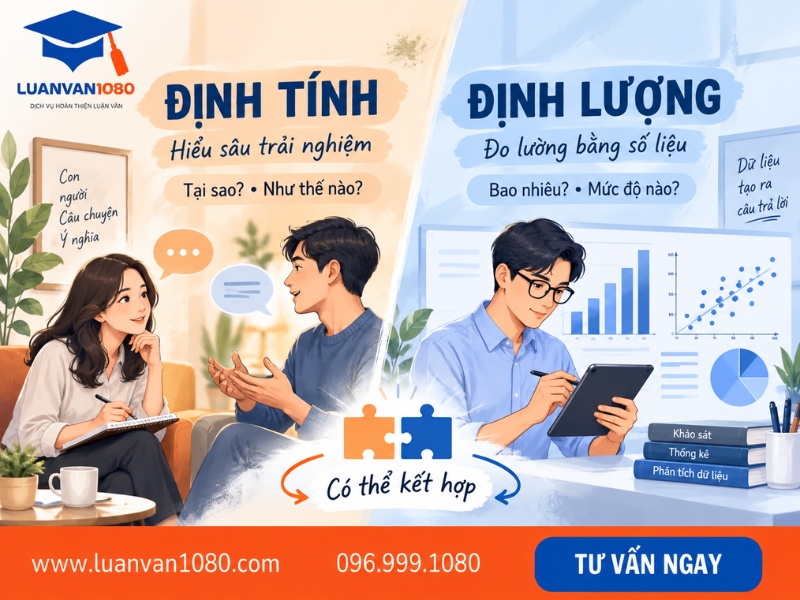 Phân biệt định lượng cùng định tính
