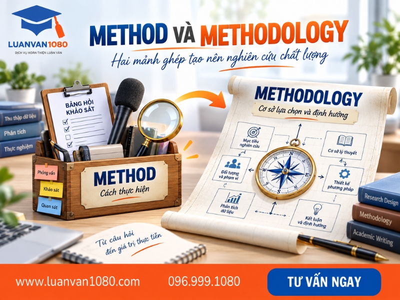 Phân biệt phương pháp (method) và phương pháp luận (methodology)