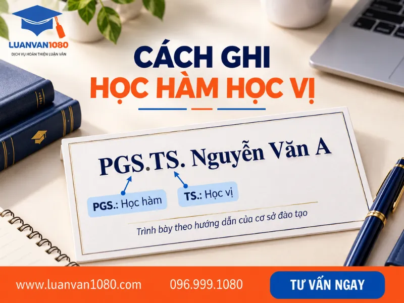 Cách ghi học hàm học vị chuẩn trong luận văn, bài báo khoa học