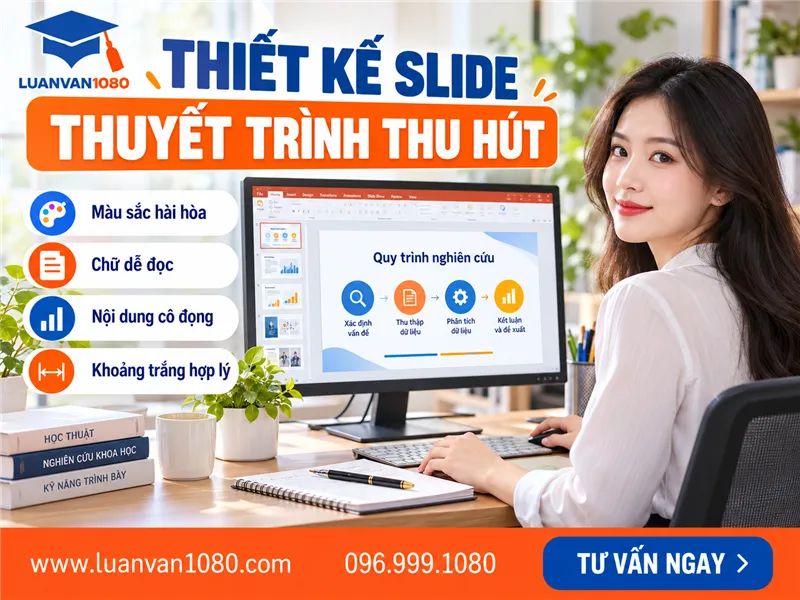 Cách thiết kế slide thuyết trình bảo vệ luận văn thạc sĩ thu hút
