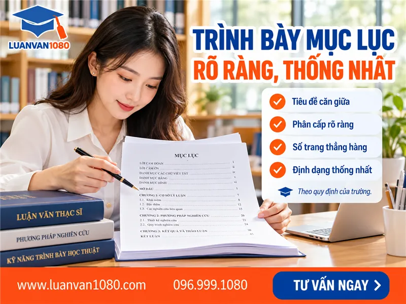 Cách trình bày mục lục luận văn đúng chuẩn