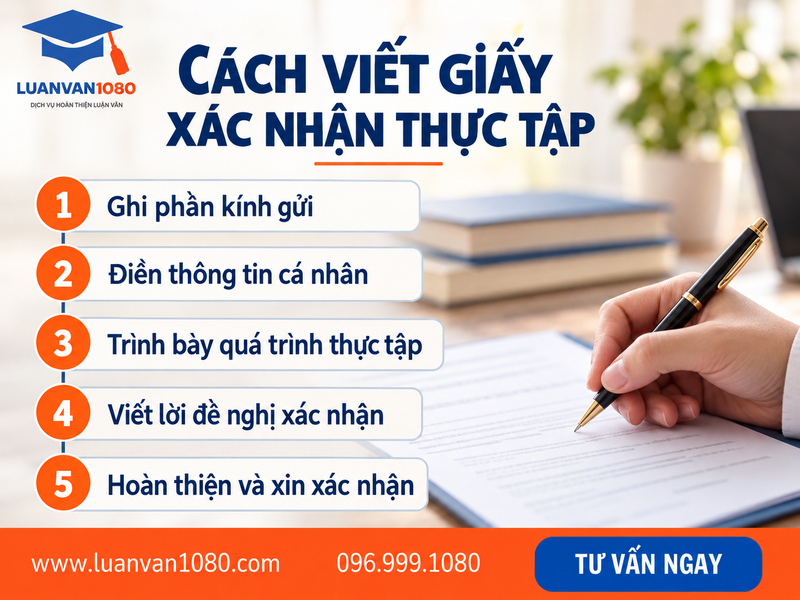 Hướng dẫn cách viết giấy xác nhận thực tập chi tiết, dễ áp dụng