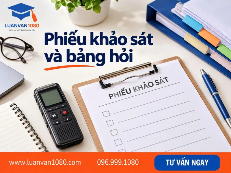 Công cụ nghiên cứu (phiếu khảo sát, bảng hỏi)