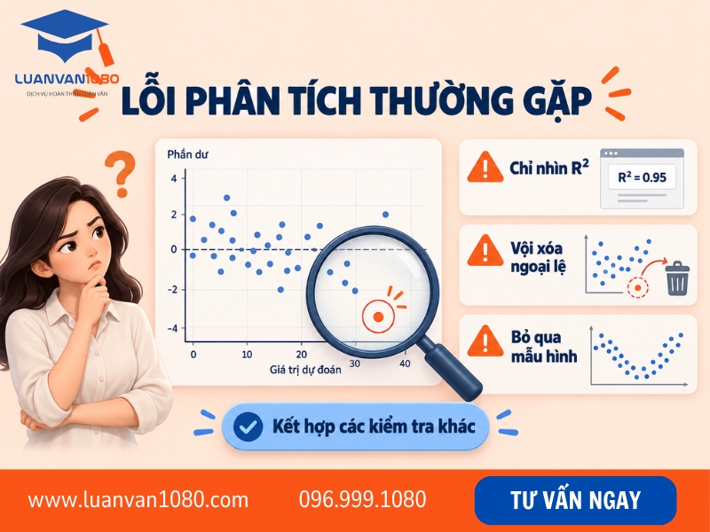 Một số lỗi thường gặp khi phân tích residual plot