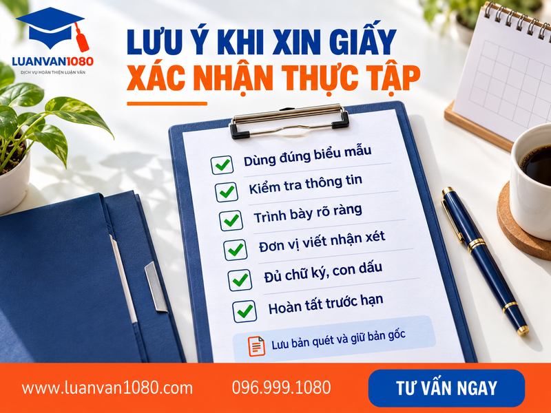 Những lưu ý quan trọng khi xin giấy xác nhận thực tập