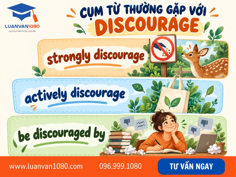 Một số cụm từ và ví dụ thường gặp với discourage