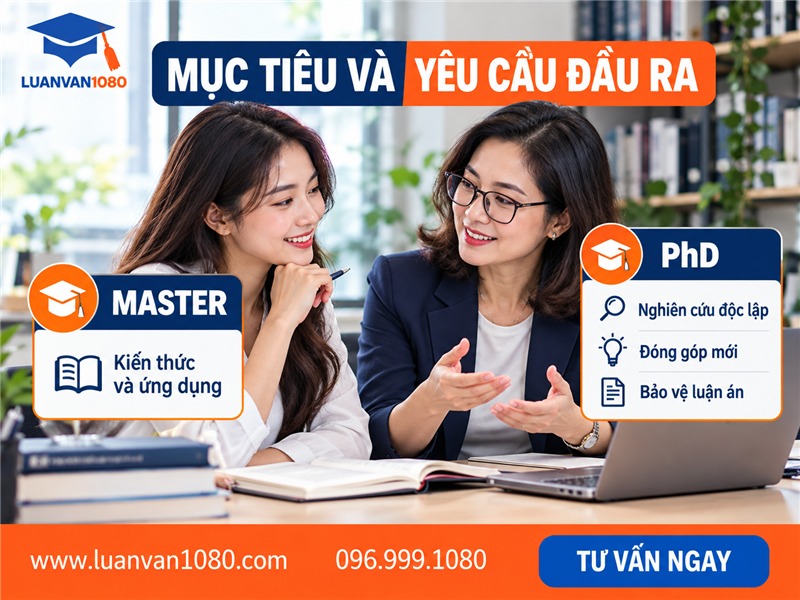 Về mục tiêu và yêu cầu đầu ra của bằng Master và PhD
