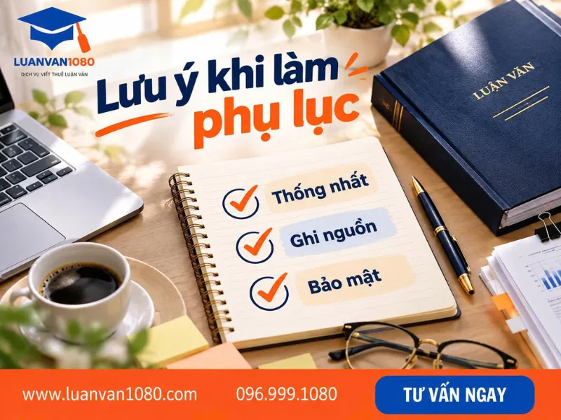 Những lưu ý khi làm phụ lục