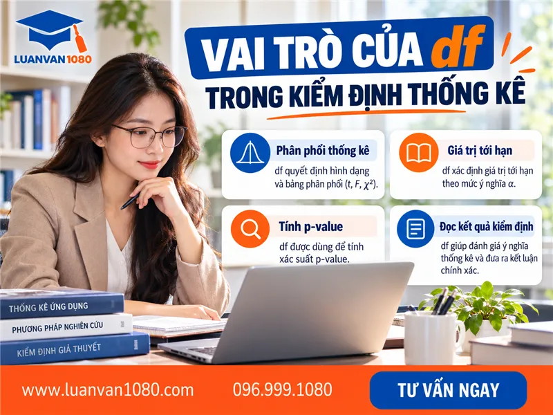 Vai trò của df trong các phép kiểm định thống kê